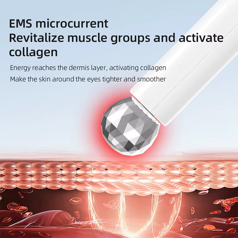 Revitalize Your Eyes with the Electric Eye Beauty Device - EMS Microcurrent Facial Massager for Dark Circles and Wrinkle Reduction