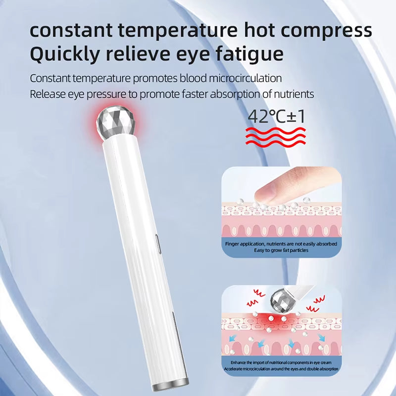 Revitalize Your Eyes with the Electric Eye Beauty Device - EMS Microcurrent Facial Massager for Dark Circles and Wrinkle Reduction