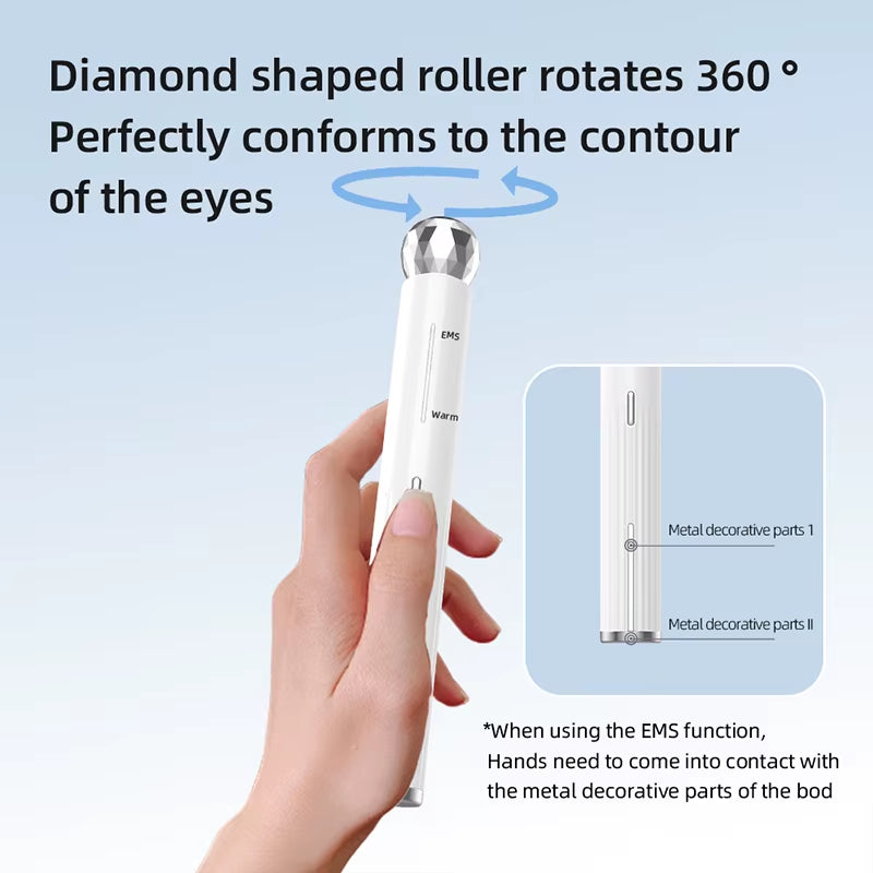 Revitalize Your Eyes with the Electric Eye Beauty Device - EMS Microcurrent Facial Massager for Dark Circles and Wrinkle Reduction